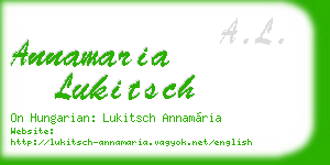 annamaria lukitsch business card